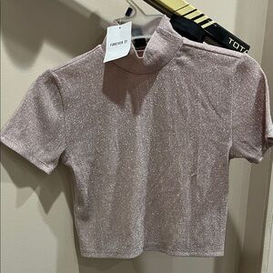 Forever 21 Shimmering Pink Crop Top